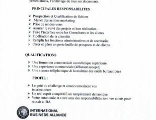 commercial(e) back-office